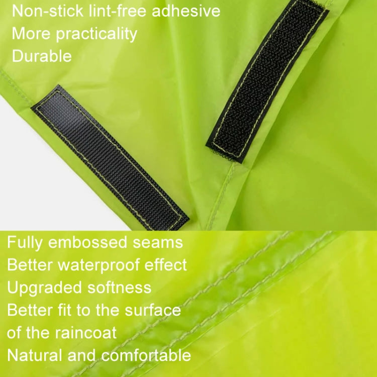 Naturehike 210T Plaid Outdoor Rain Poncho 3 In 1 Canopy Riding Travel Portable Backpacking Raincoat(Blue)