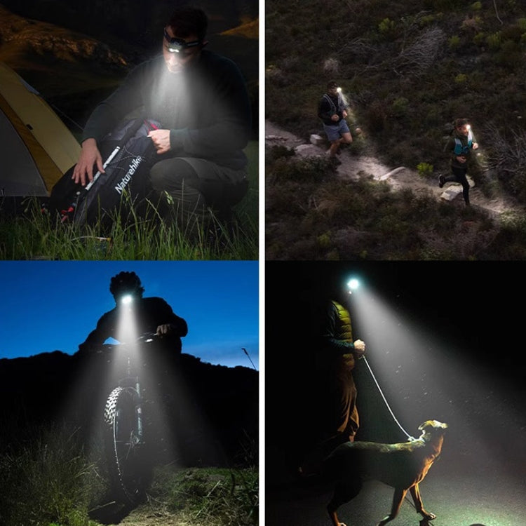 Naturehike IP68 Grade Waterproof Headlamp Outdoor Hiking Mountaineering Strong Light Headwear Lighting(Black)