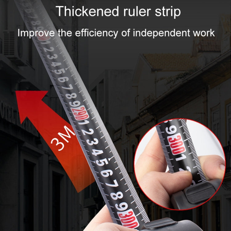 DONG GSHENG High Precision Home Use Steel Utility Scale Thickened Measuring Tape, Model: Black Gold Frosted 3m x 16mm