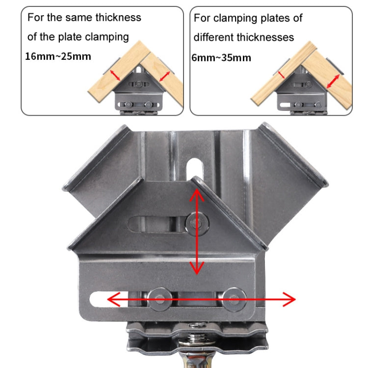 RUITOOL Woodworking Quick Splicing Positioner Stainless Steel Right Angle Fixing Clip, Model: Closed Type