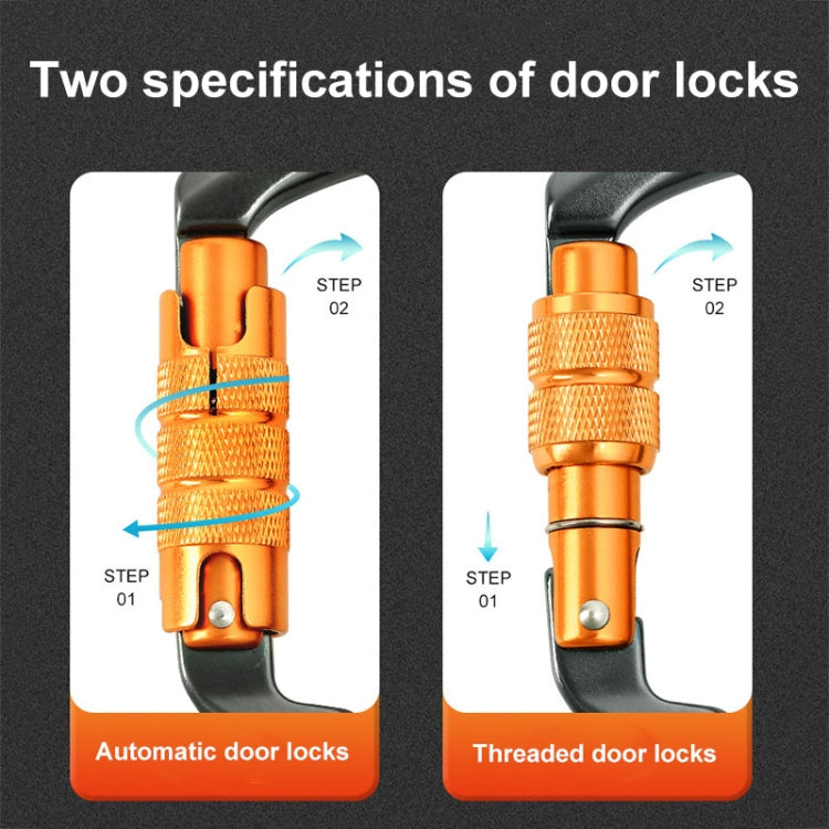 XINDA XD-8128 Outdoor Rock Climbing Load-bearing Carabiner Survive Kits, Color: Threaded-Orange
