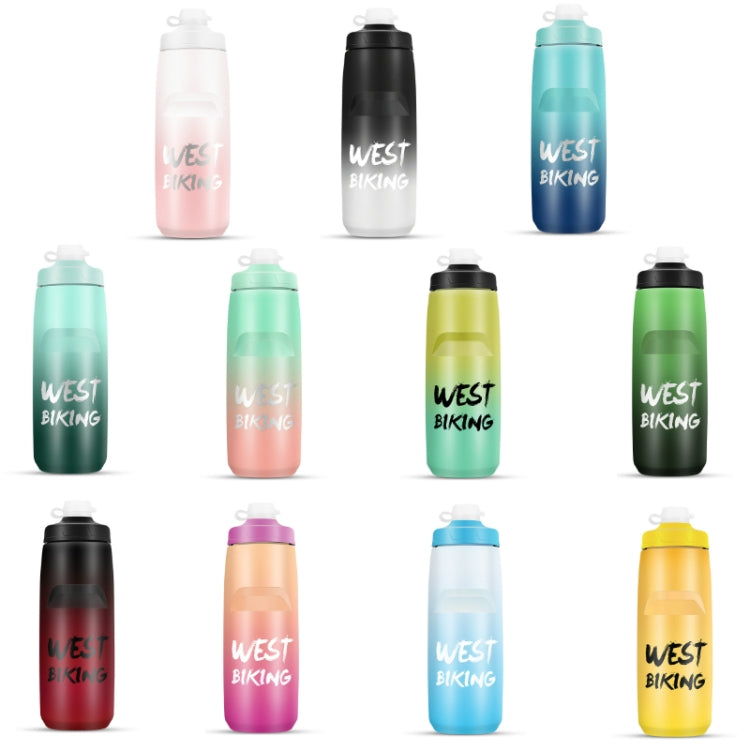 WEST BIKING 750ML Bicycle Water Bottle Portable Outdoor Cycling Water Cup, Color: Black Red Gradient