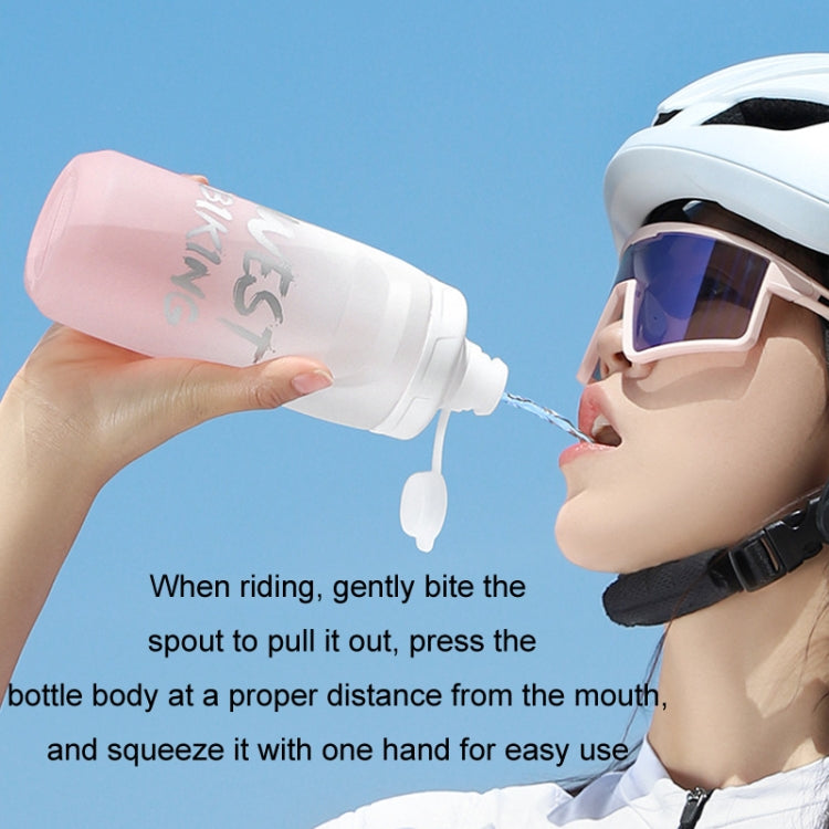 WEST BIKING 750ML Bicycle Water Bottle Portable Outdoor Cycling Water Cup, Color: Black Red Gradient