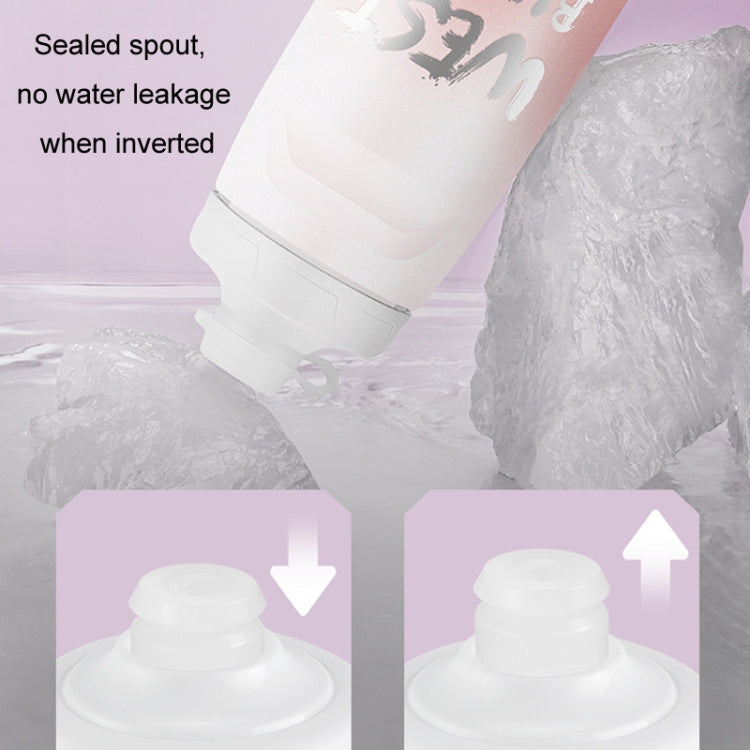 WEST BIKING 620ML Bicycle Water Bottle Portable Outdoor Cycling Water Cup, Color: Orange Purple Gradient