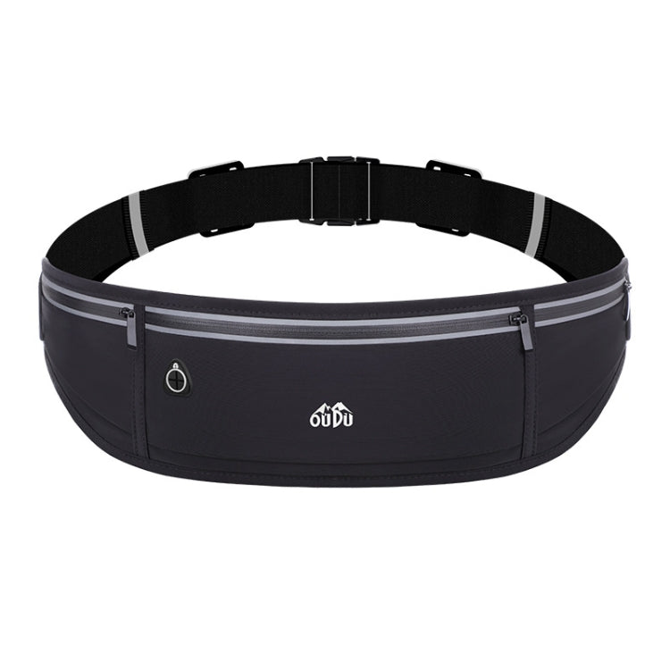 OUDU Outdoor Sports Waist Pack Male And Female Running Waterproof Cell Phone Bag(Black)