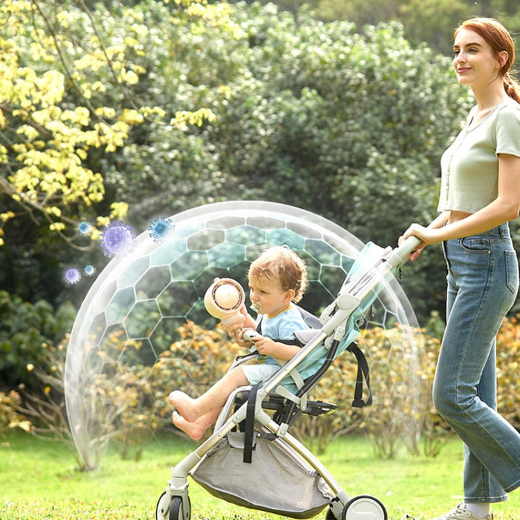 JisuLife Stroller Fan Life2S High Speed Energy Saving Stroller Mini Fan Octopus Bladeless Swingable Head Air Purifying Fan(Brown)