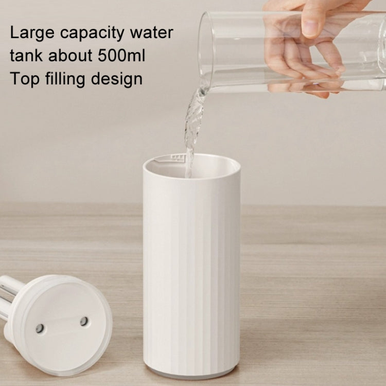 JisuLife HU16 Desktop Dual Mist Ports Humidifier, Color: Brown Rechargeable