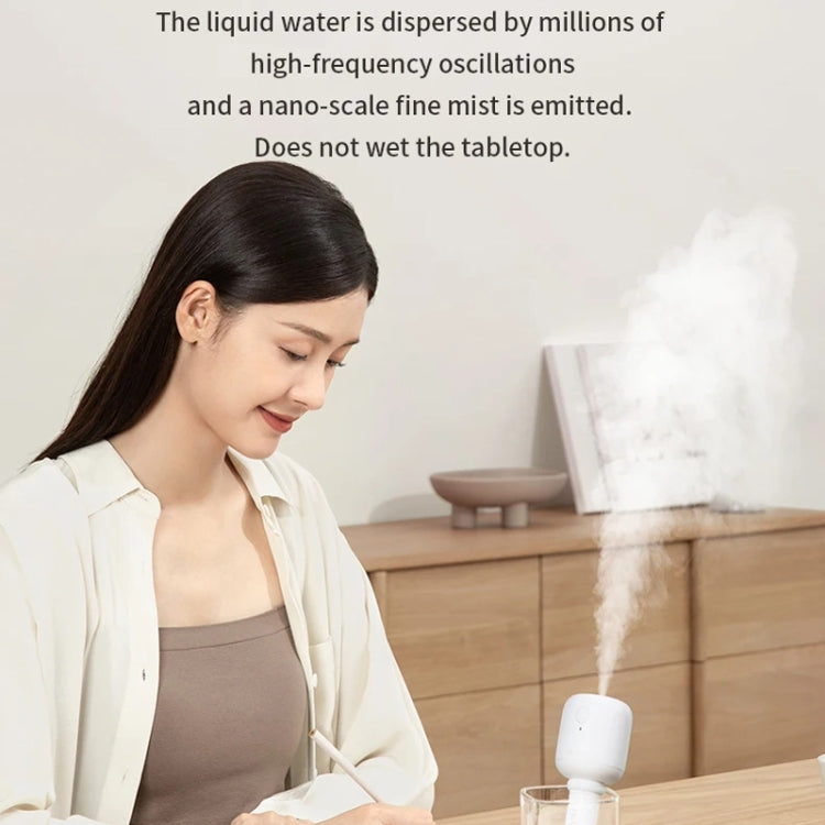 JisuLife JB07 Wireless High Mist Portable Humidifier, No Water Tank, Color: White 2200mAh