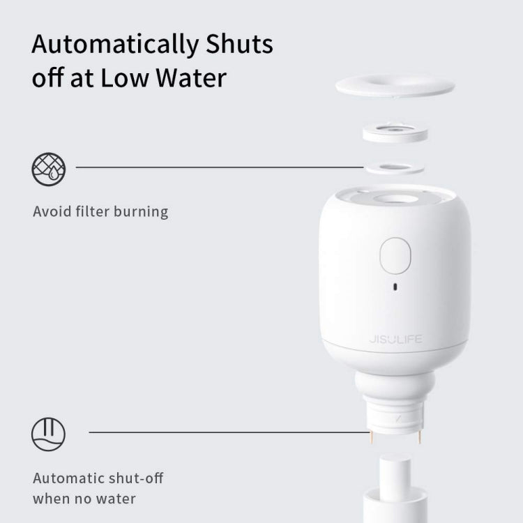 JisuLife JB07 Wireless High Mist Portable Humidifier, No Water Tank, Color: White 1100mAh