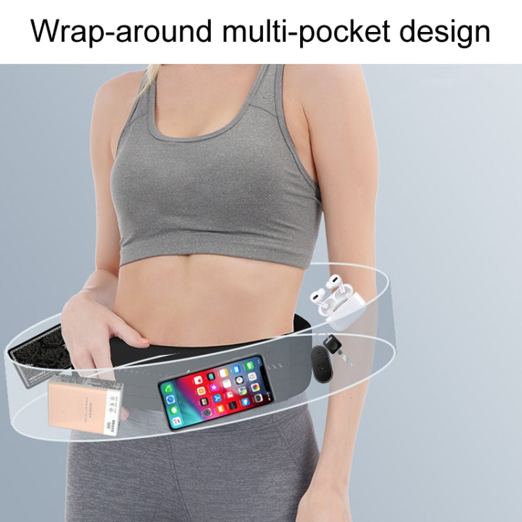 Small OUDU Outdoor Sports Portable Wrap-Around Waist Pack Unisex Cell Phone Bag(Gray)