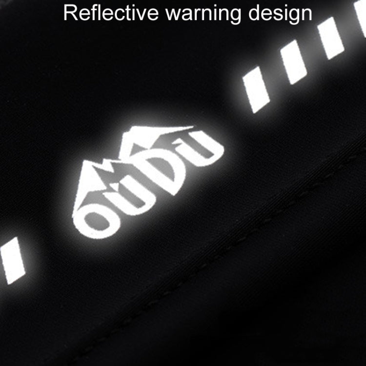 Small OUDU Outdoor Sports Portable Wrap-Around Waist Pack Unisex Cell Phone Bag(Black)