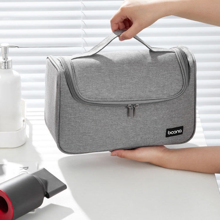 For Dyson Baona BN-DS002 Large Capacity Portable Handheld Hair Dryer Storage Bag with Hook(Gray)