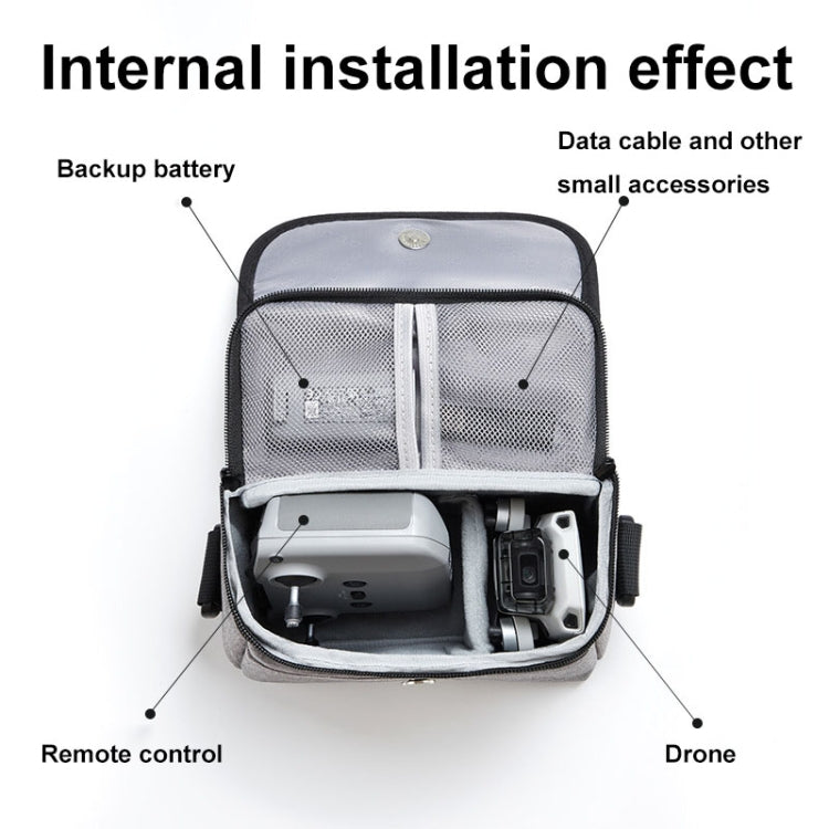 For DJI Mini 4 Pro Baona BN-H016 Portable Waterproof Crossbody Drones Storage Bag(Grey)