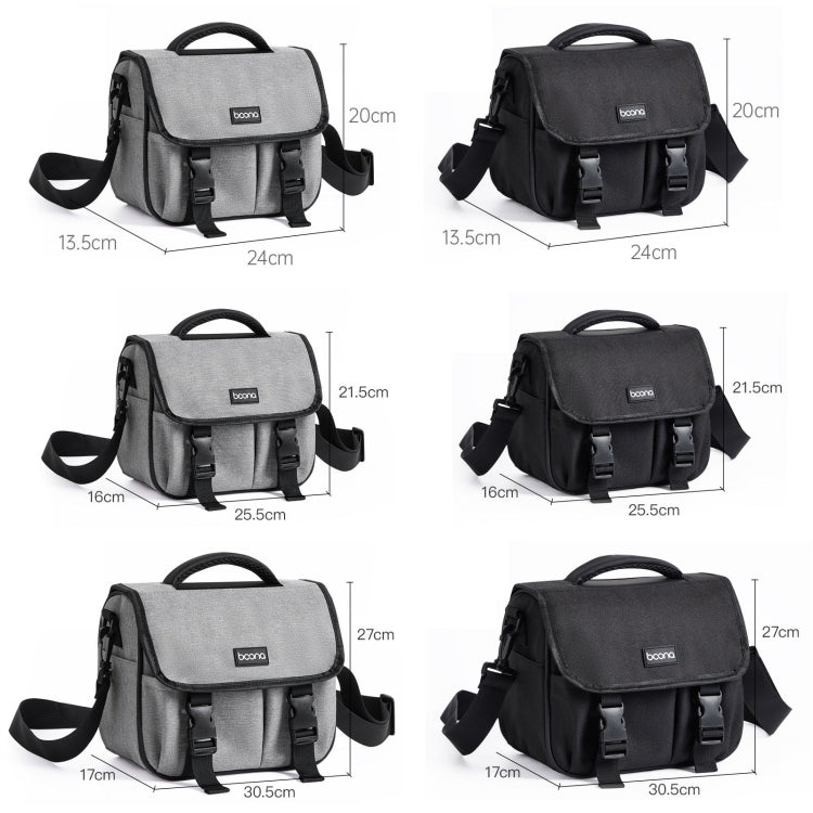 Baona BN-H017 Photography SLR / Micro Single Cross-Body Camera Storage Bag, Color: S Black
