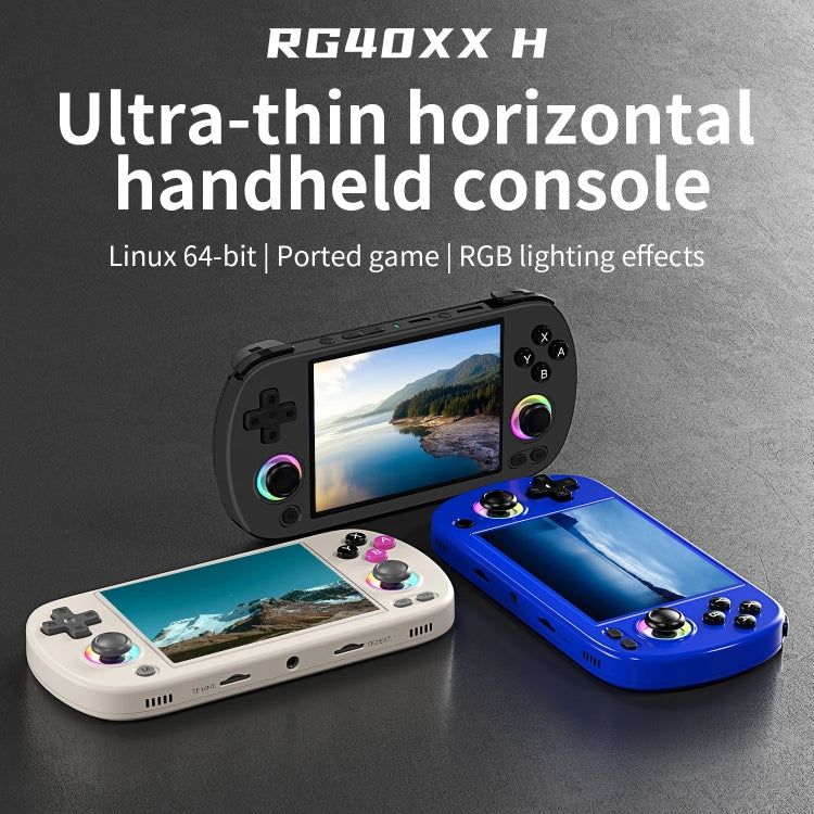 ANBERNIC RG40XXH WIFI Wireless Joystick Pocket Console HDMI Connection TV Online Sparring Game Console 128G(Black)