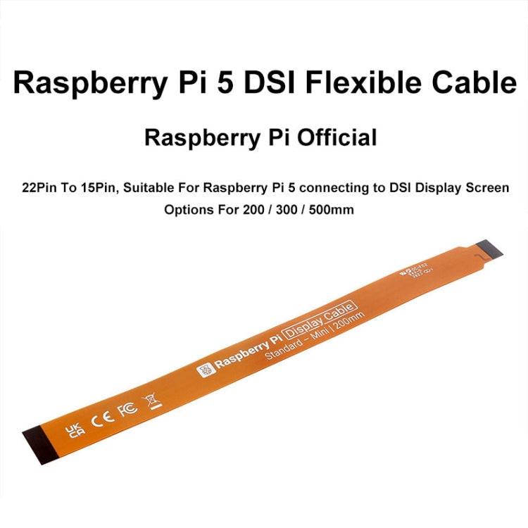 Waveshare For Raspberry Pi 5th DSI Display 22Pin To 15Pin Soft Cable FPC Cable, Spec: 300mm