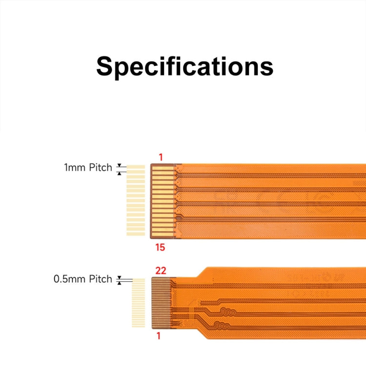 Waveshare For Raspberry Pi 5th DSI Display 22Pin To 15Pin Soft Cable FPC Cable, Spec: 300mm
