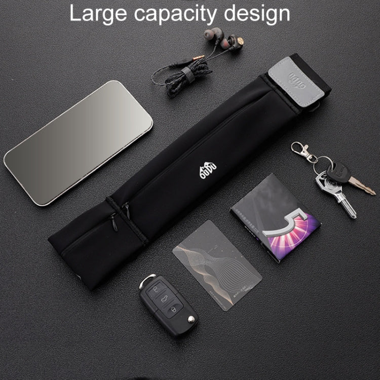 Small OUDU Outdoor Sports Portable Wrap-Around Waist Pack Unisex Cell Phone Bag(Light Gray)