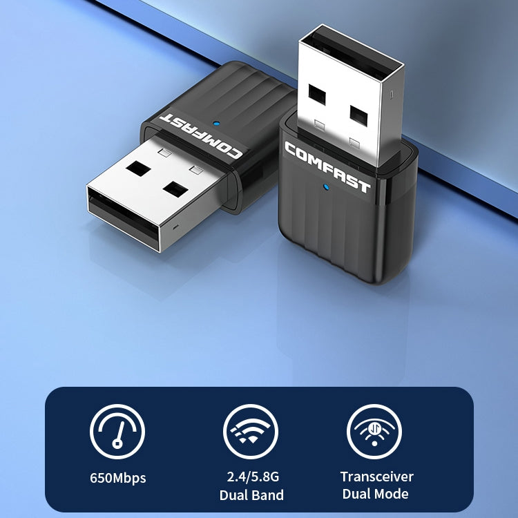 COMFAST CF-WU811AC V3  5G Dual Band 650Mbps USB Wireless Network Card WIFI Receiver
