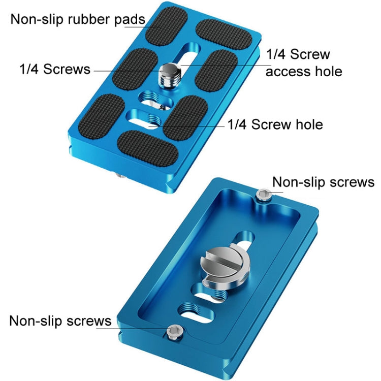 BEXIN PU-60C For Arca Type SLR Camera PU Quick Release Plate Aluminum Alloy CNC Ball Head Quick Release Plate