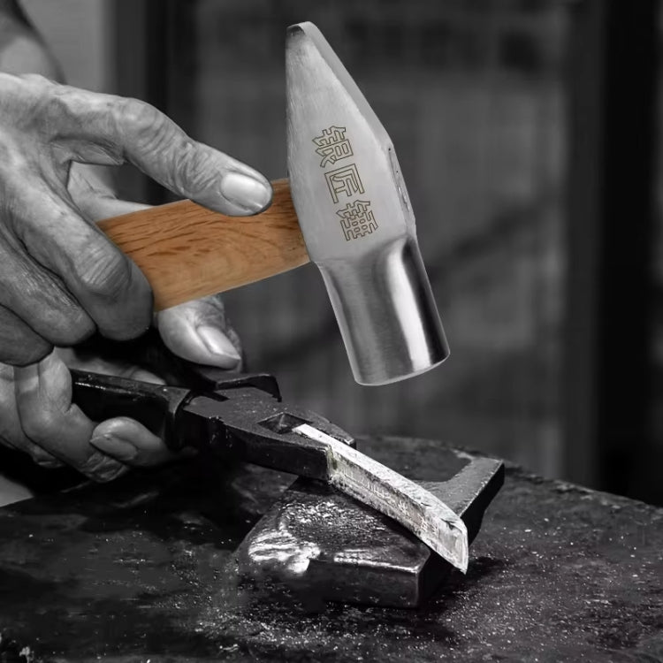 MYTEC Medium Silversmith Hammer Tool Short Handled Small Hammer Handmade Round Head Duckbill Hammer