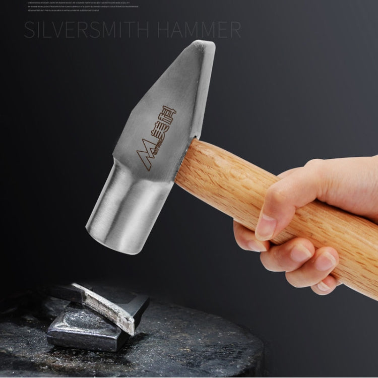 MYTEC Small Silversmith Hammer Tool Short Handled Small Hammer Handmade Round Head Duckbill Hammer
