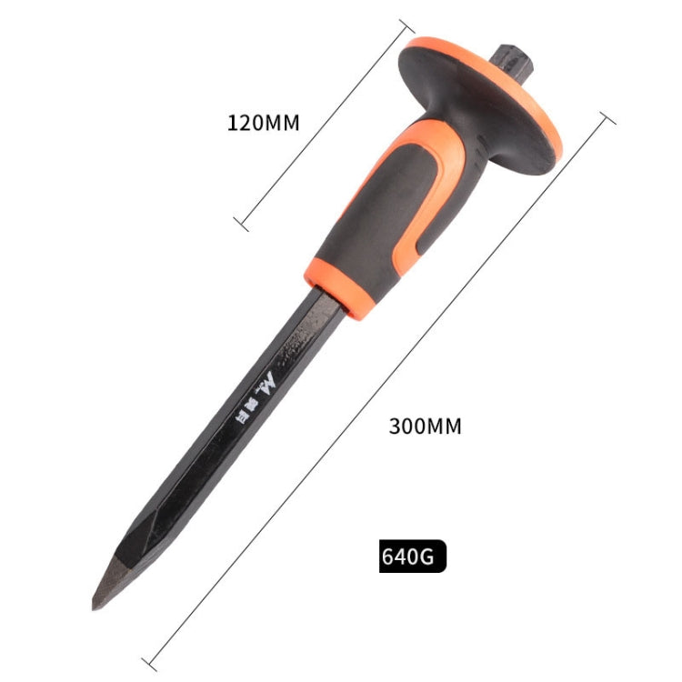 MYTEC Upgraded Tip 300mm Forged Hexagonal Rod Chisel Big Top Cap Industrial Grade Forged Steel Chisel