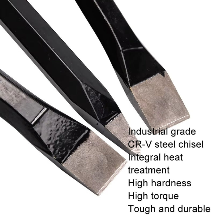 MYTEC Upgraded Flat 246mm Forged Hexagonal Rod Chisel Big Top Cap Industrial Grade Forged Steel Chisel