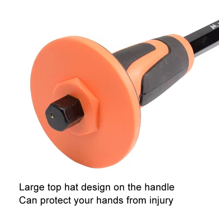 MYTEC Upgraded Tip 300mm Forged Hexagonal Rod Chisel Big Top Cap Industrial Grade Forged Steel Chisel