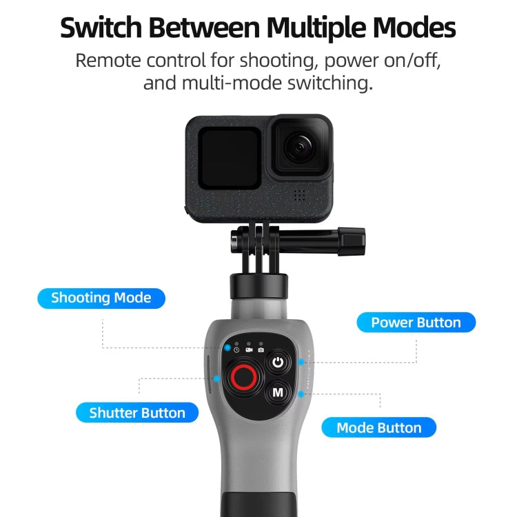 TELESIN 0.85m Underwater Selfie Stick Wireless Remote Control For GoPro HERO13 Black / HERO12 Black / HERO11 Black / HERO10 Black / HERO9 Black / HERO8 Black