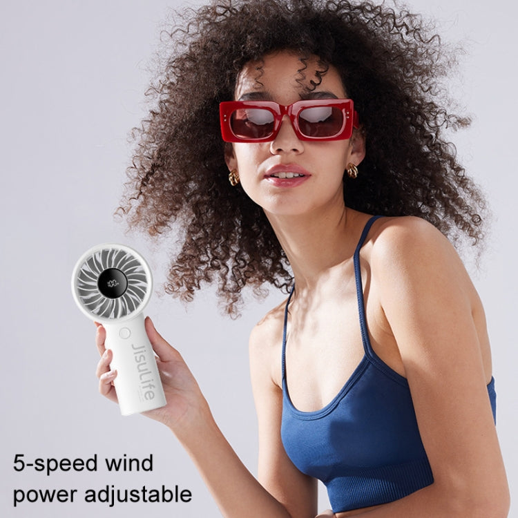 JisuLife Life4 Handheld Portable Small Rechargeable Fan, Battery Capacity: 3600mAh Gray