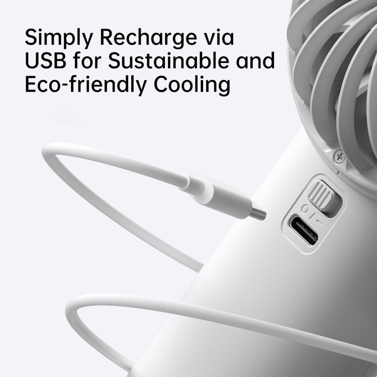 JisuLife Life4 Handheld Portable Small Rechargeable Fan, Battery Capacity: 3600mAh Pink