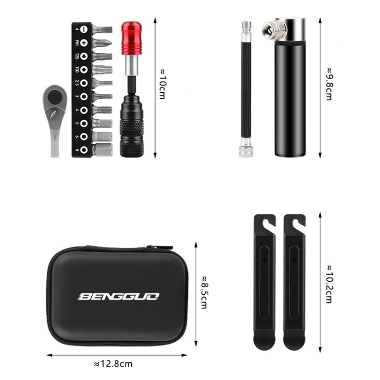 BENGGUO Bicycle Repair Tool Mountain Bike Ratchet Wrench Repair Combination Set, Spec: Set 4