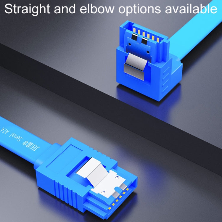 0.45m JINGHUA U510B High Speed SATA3.0 SSD Serial Cable(Blue Straight To Straight)