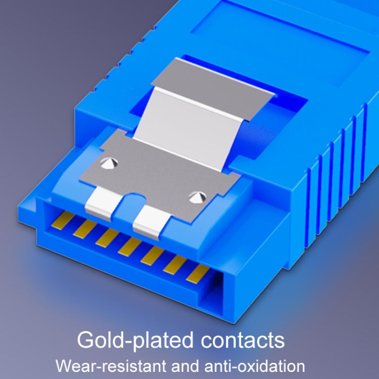 0.45m JINGHUA U510B High Speed SATA3.0 SSD Serial Cable(Blue Straight To Straight)