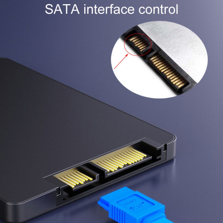 0.45m JINGHUA U510B High Speed SATA3.0 SSD Serial Cable(Blue Straight To Bend)