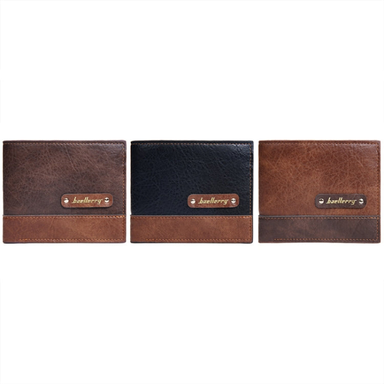 Baellerry DR112 RFID Anti-theft Splicing Horizontal Thin Zipper Wallet Card Holder(Light Brown)