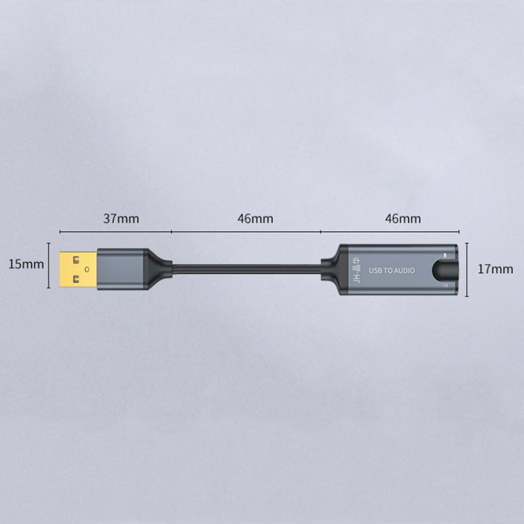 0.5m JINGHUA Z17 USB Sound Card With Cable Cell Phone Earphone Audio Converter