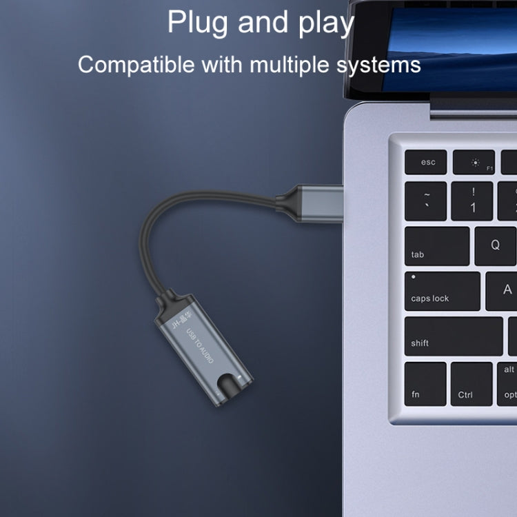 0.5m JINGHUA Z17 USB Sound Card With Cable Cell Phone Earphone Audio Converter