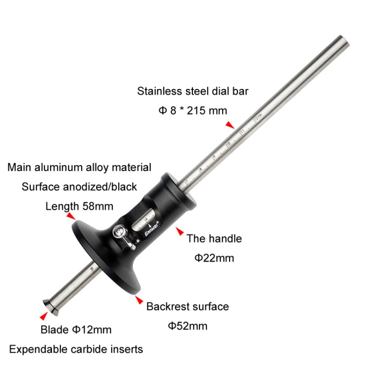 Ganwei European Scriber Simple Marking Gauge Ruler Parallel Line Drawing Woodworking Tool(Fixed Blade)