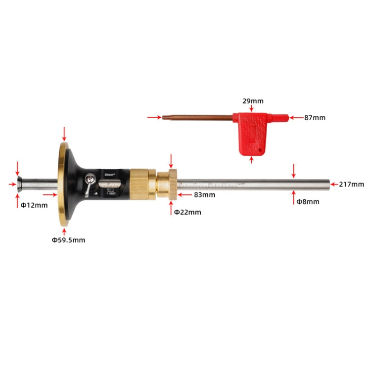 Ganwei 0.2mm Precision European Scriber Marking Gauge Parallel Line Drawing Woodworking Tool(Fixed Blade)
