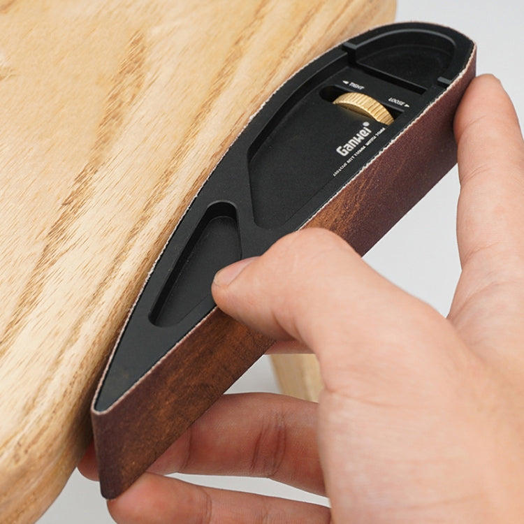 Ganwei Sandpaper Holder Adjustable Manual Curve Grinding Polishing Belt Sander Sandboard Woodworking Tool With 16pcs 120/320/600 Grit Sanding Belt