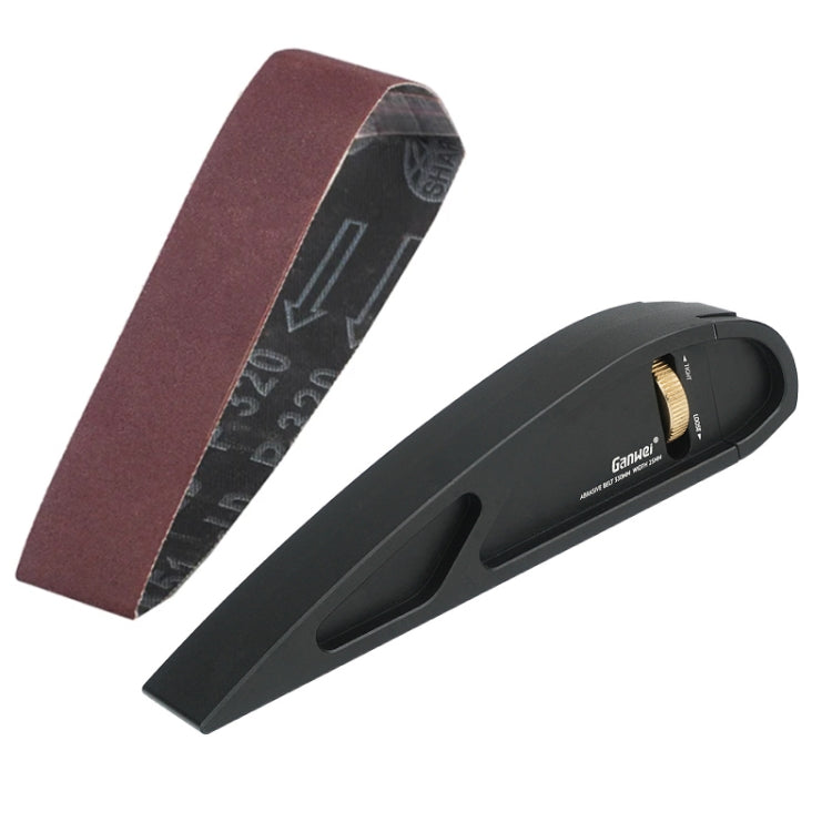 Ganwei Sandpaper Holder Adjustable Manual Curve Grinding Polishing Belt Sander Sandboard Woodworking Tool With 16pcs 120/320/600 Grit Sanding Belt