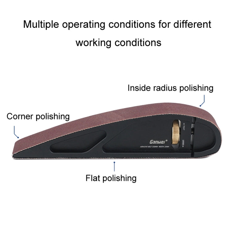 Ganwei Sandpaper Holder Adjustable Manual Curve Grinding Polishing Belt Sander Sandboard Woodworking Tool With 1pc 320 Grit Sanding Belt