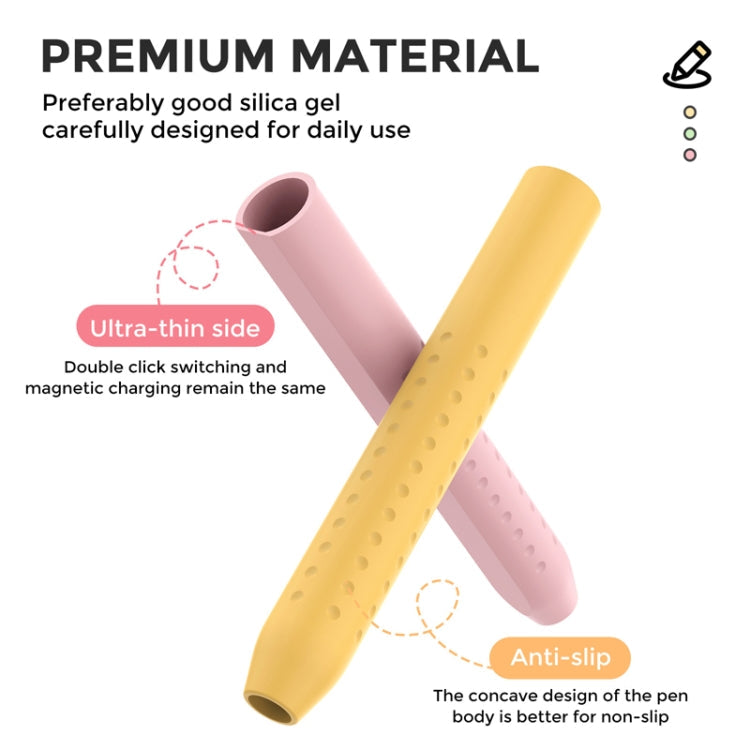For Apple Pencil 1&2 AhaStyle PT182 Silicone Protective Grip Cover(Orange)