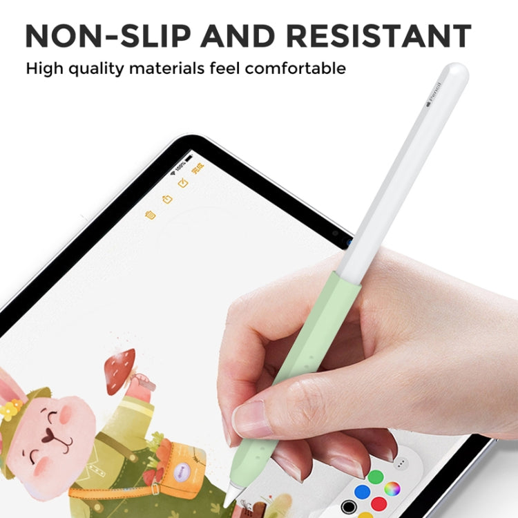 For Apple Pencil 1&2 AhaStyle PT182 Silicone Protective Grip Cover(Blue)