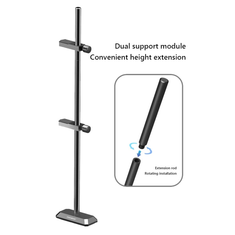 COOLMOON GH260 Desktop Computer Vertical Mounted Graphics Card Protection Shelf Metal Rod Magnetic Support Bracket, Color: GH260 Silver