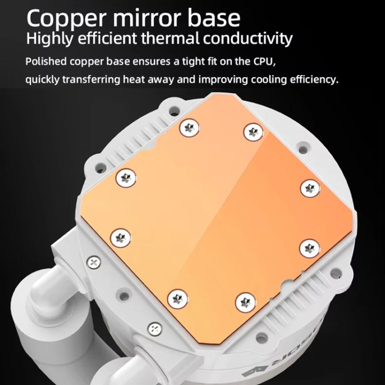COOLMOON AS360 Magic Diamond Edition Computer Cooler ARGB Water Cooling Light Integrated CPU Radiator(White)
