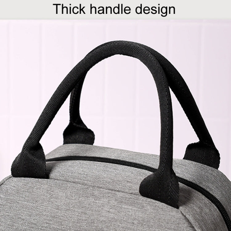 FRISCHE Portable Handheld Insulated Lunch Pack Outdoor Picnic Large Capacity Bento Bag(Gray)