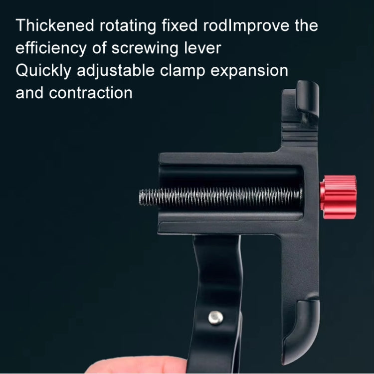 PROMEND Aluminum Alloy Cell Phone Holder Adjustable Angle Rotating Motorcycle Navigation Support, Style: SJJ-299B Handlebar Stand Silver